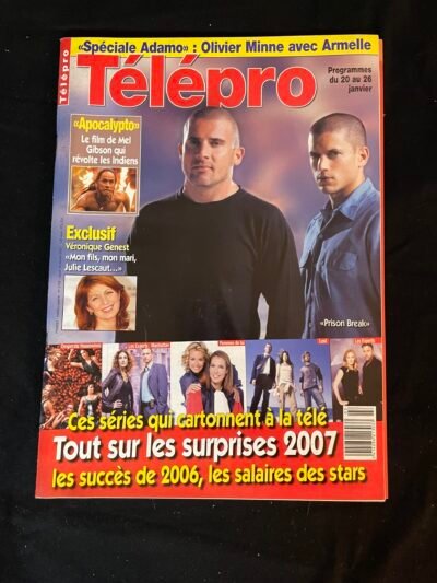 PRISON BREAK  WENTWORTH MILLER  DOMINIC PURCELL  TELEPRO  01/2007