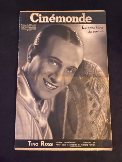 TINO ROSSI  CINEMONDE  08/1938  N°511